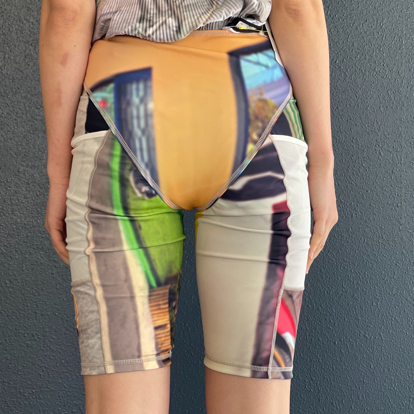 PANELLED CYCLE SHORTS / YELLOW / パネルサイクルショーツ