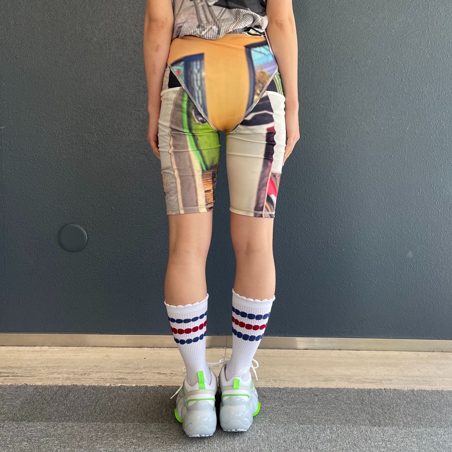 PANELLED CYCLE SHORTS / YELLOW / パネルサイクルショーツ