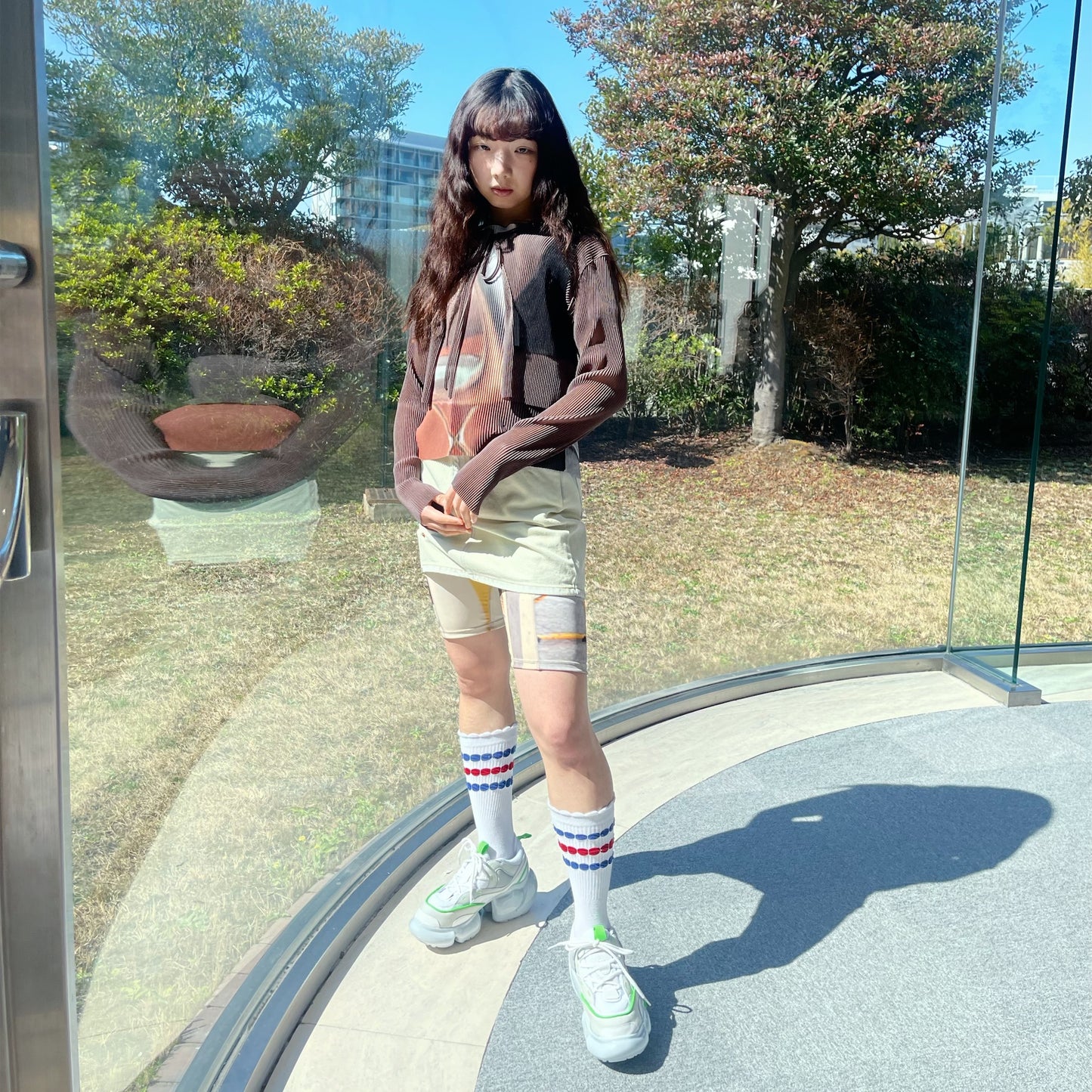 PANELLED CYCLE SHORTS / YELLOW / パネルサイクルショーツ