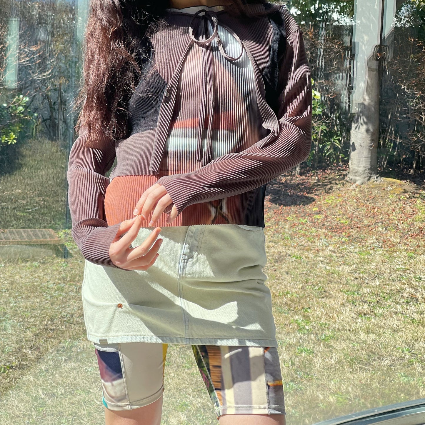 PANELLED CYCLE SHORTS / YELLOW / パネルサイクルショーツ