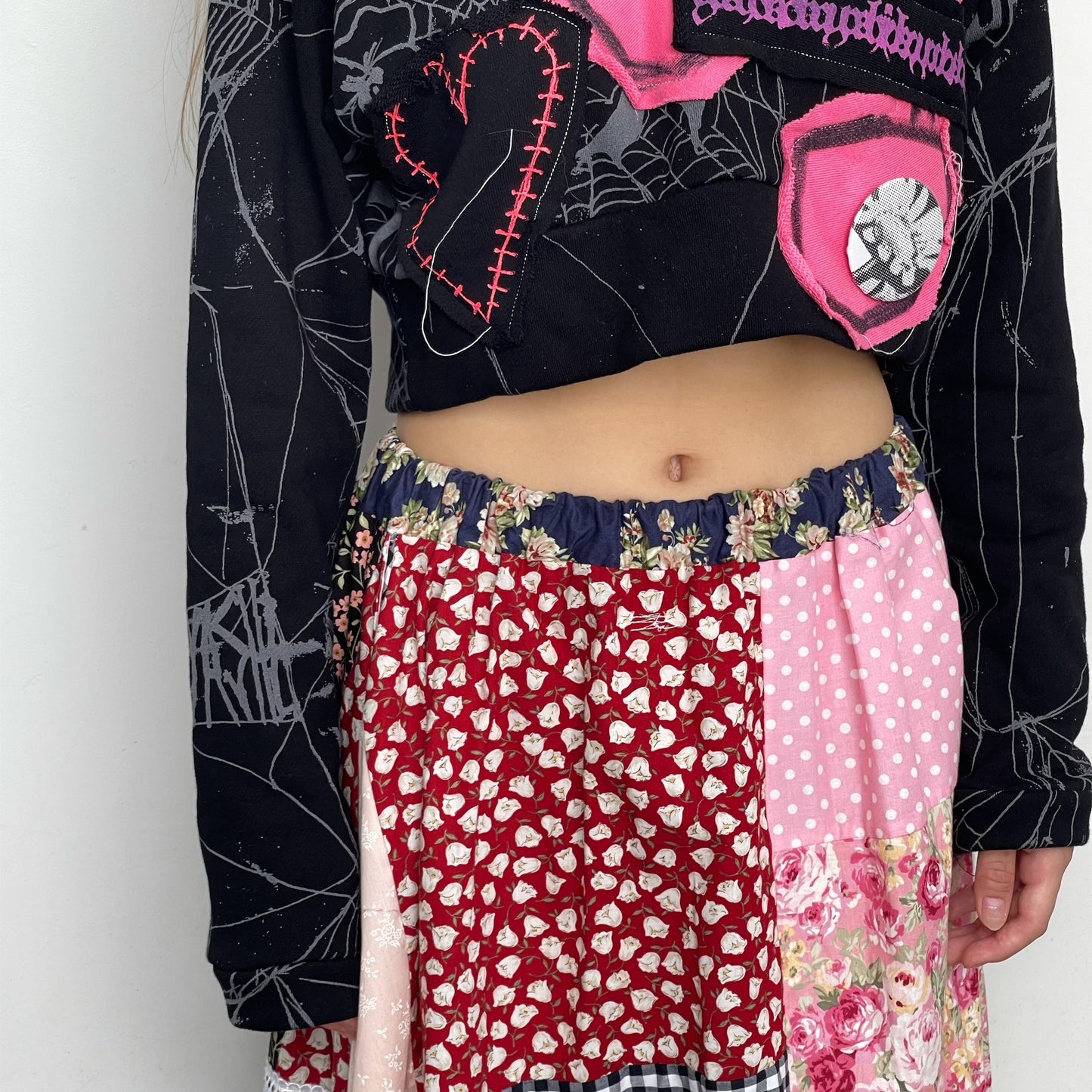 Logo Spider Small hoodie punk / Black / ロゴスパイダースモールフーディー