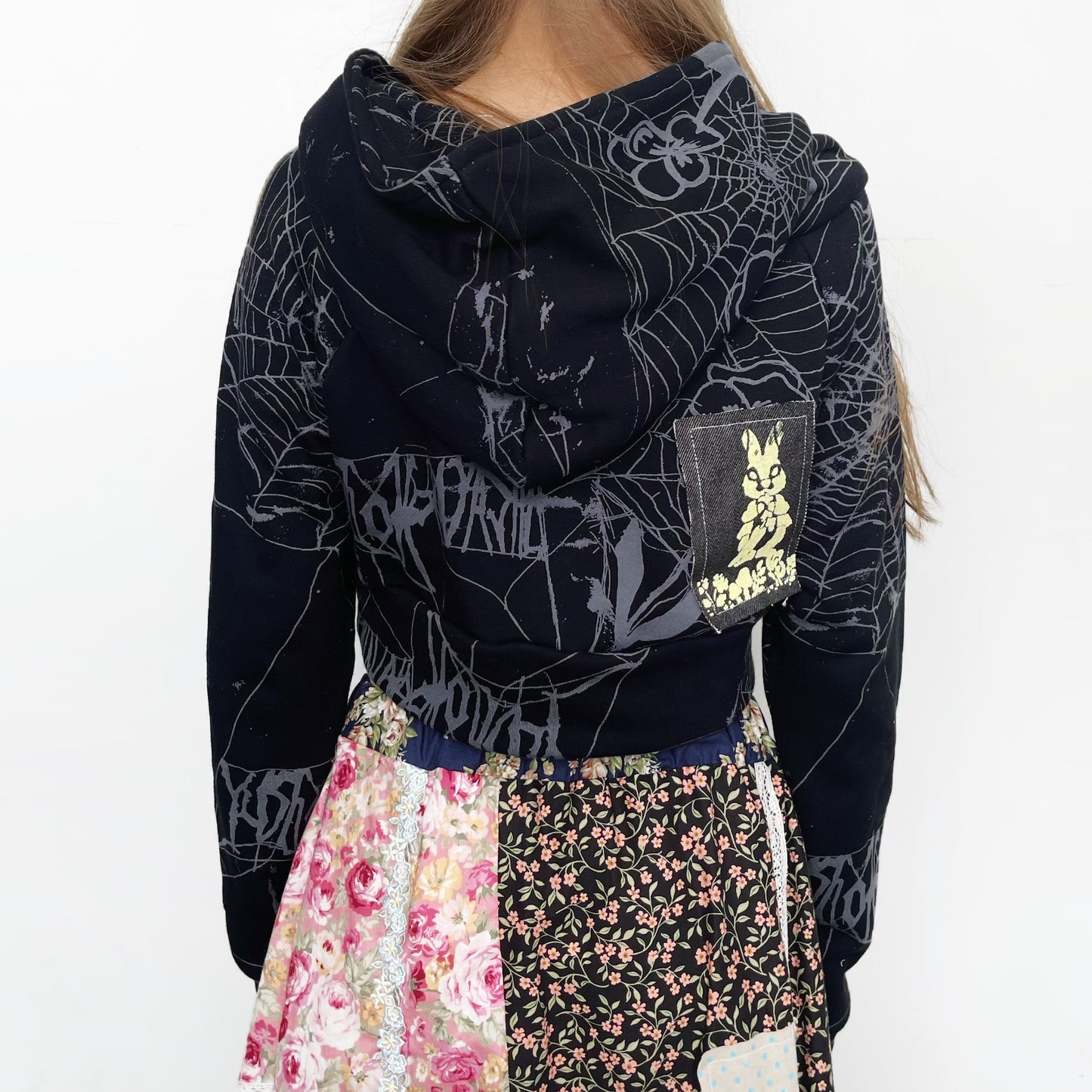 Logo Spider Small hoodie punk / Black / ロゴスパイダースモールフーディー