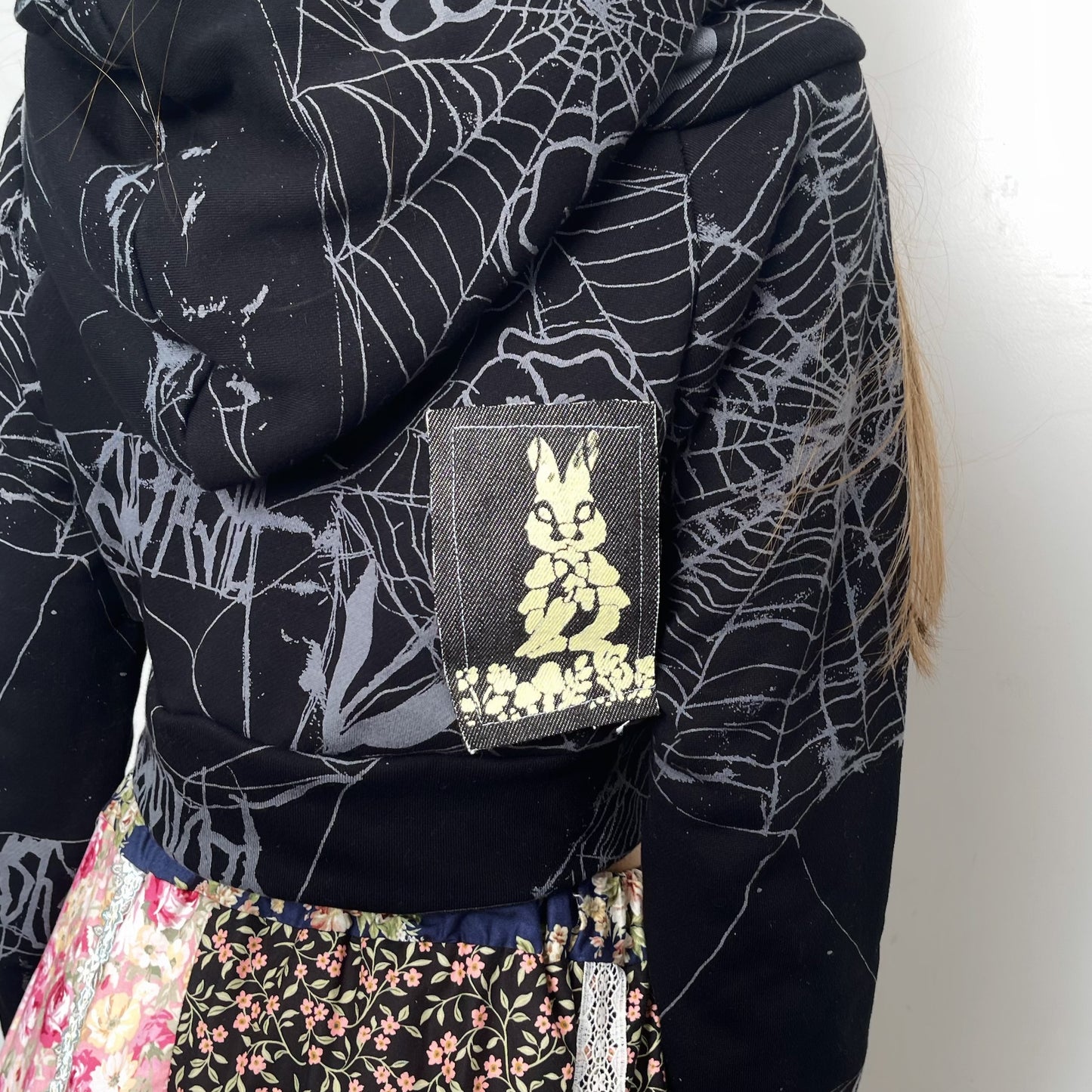 Logo Spider Small hoodie punk / Black / ロゴスパイダースモールフーディー
