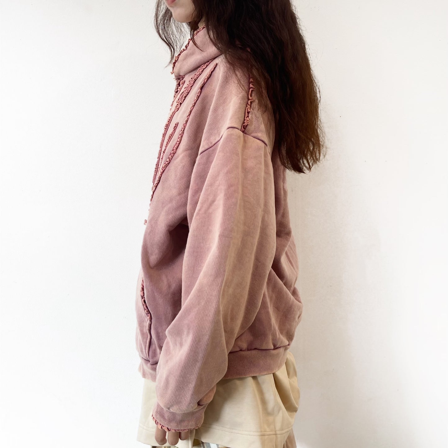 MINI FRILL WASHED PARKA / PINK / フリルウォッシュパーカ