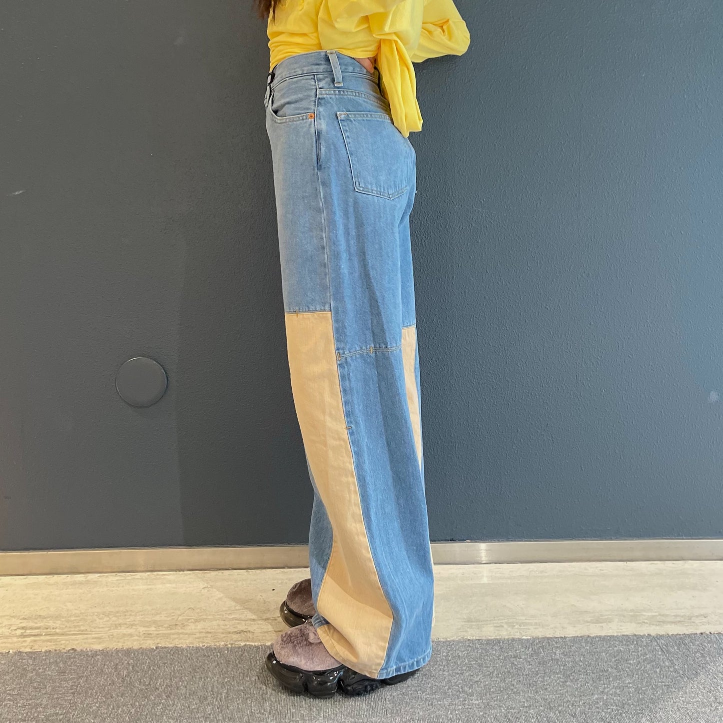 PANELLED JEANS / LIGHT BLUE / パネルジーンズ