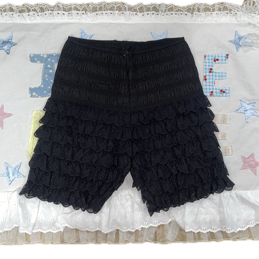Nell biker shorts / Black / フリルレースショーツ