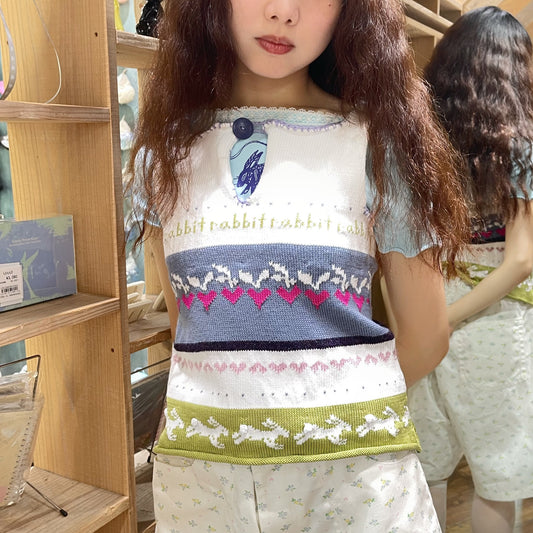 Dawn tank top / Multi / ニットタンクトップ