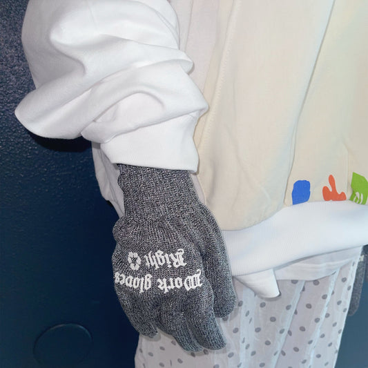 REMODEL/LAYER/VINTAGE TEE / WHITE / 手袋付きリメイクTシャツ