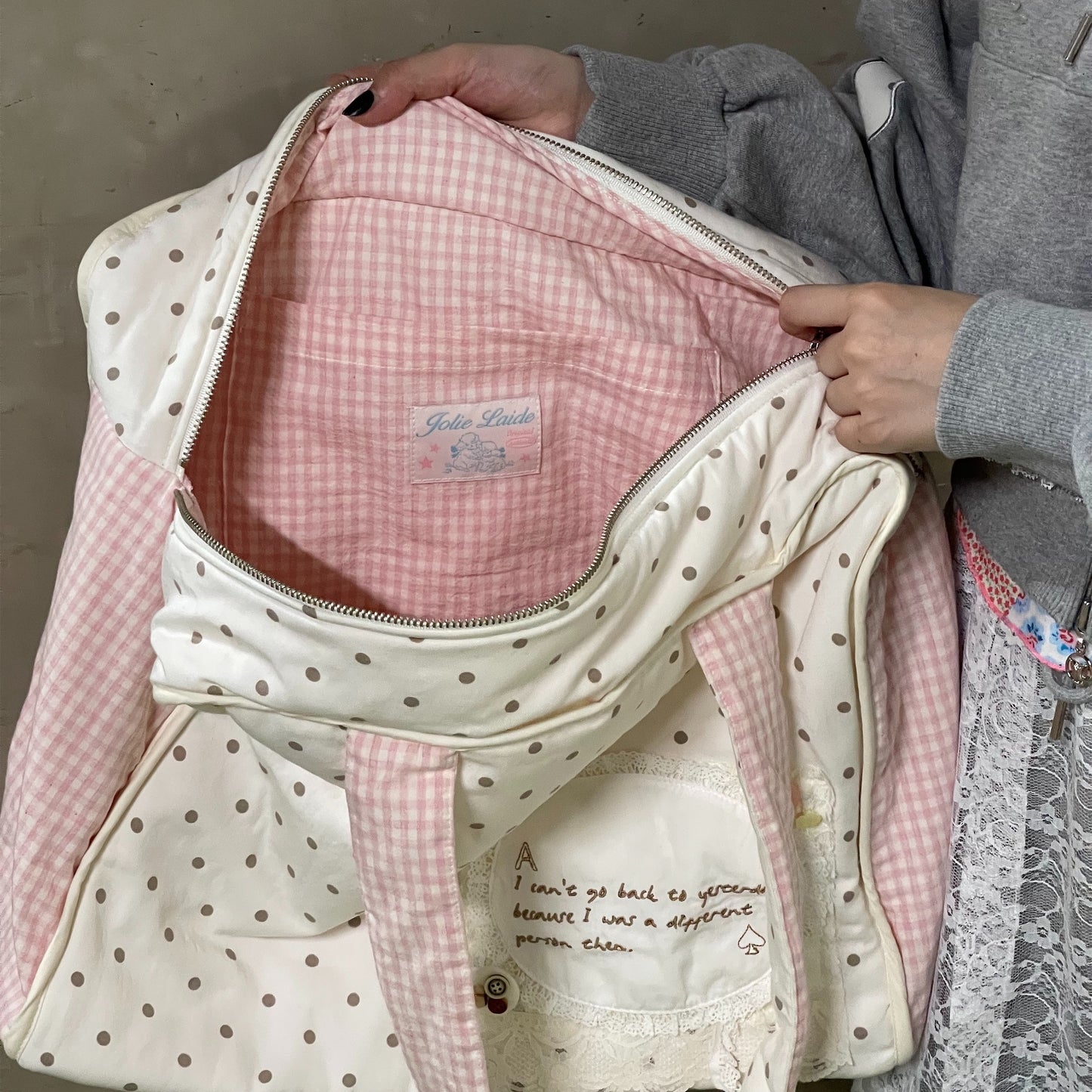 Fifi tote bag / pink / キルティングバッグ