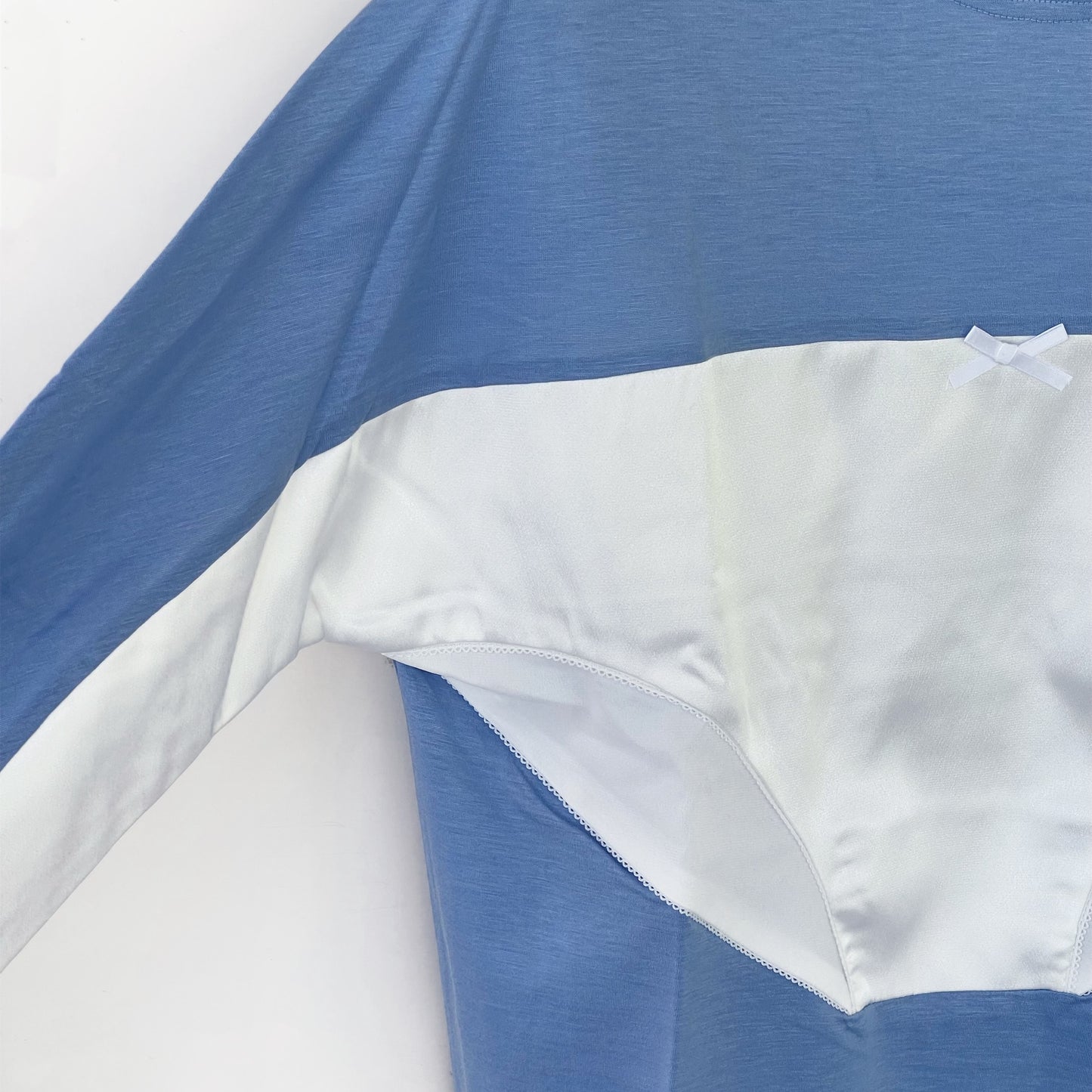 MESSAGE T-SHIRT / BLUE / ランジェリーロングスリーブTシャツ