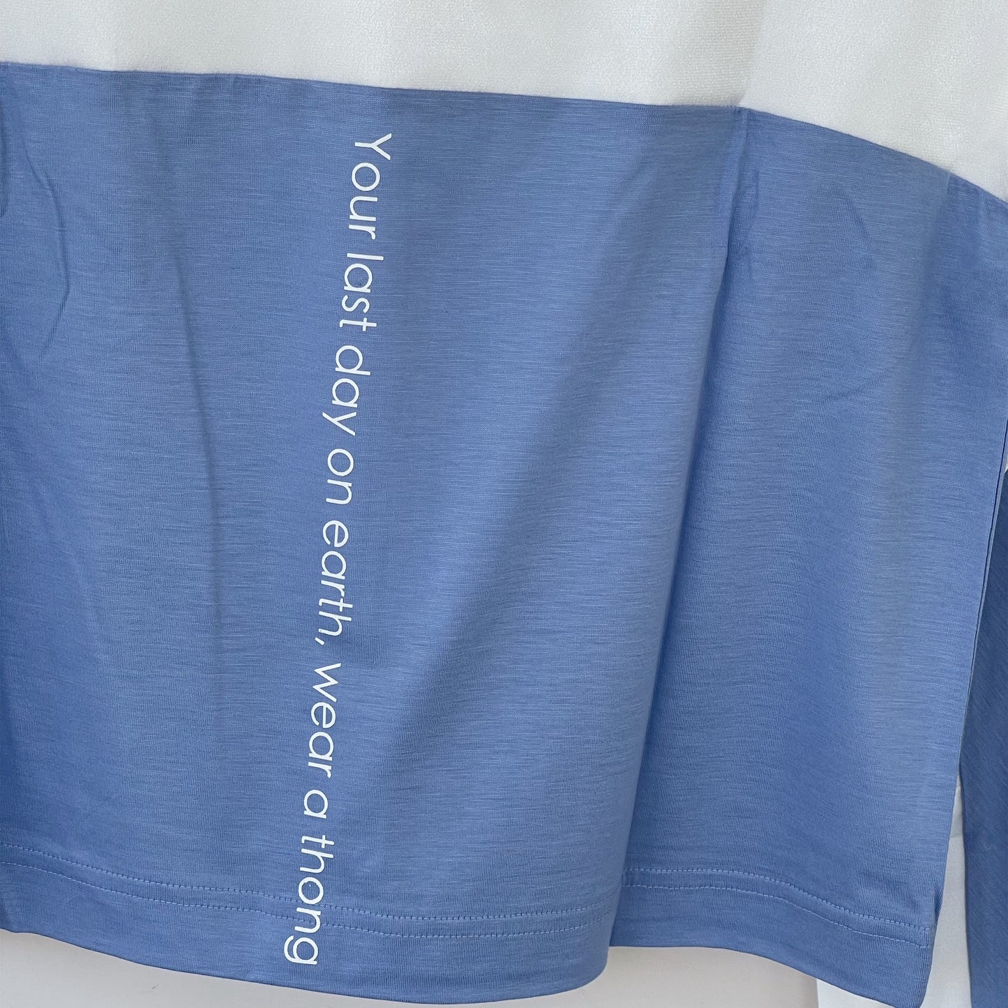 MESSAGE T-SHIRT / BLUE / ランジェリーロングスリーブTシャツ