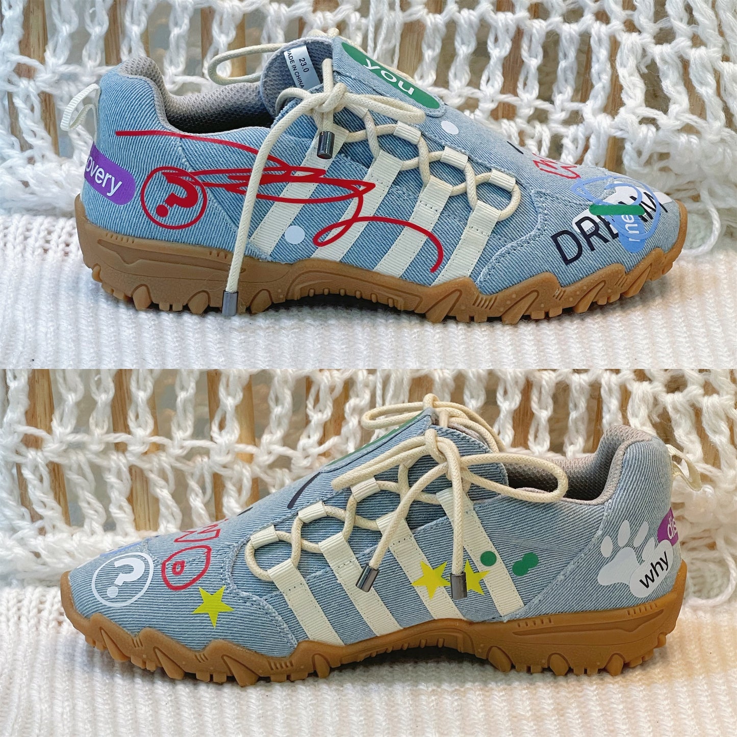 【Morio x yushokobayashiコラボレーションシューズ】Morio Double Bow / Denim / 23cm
