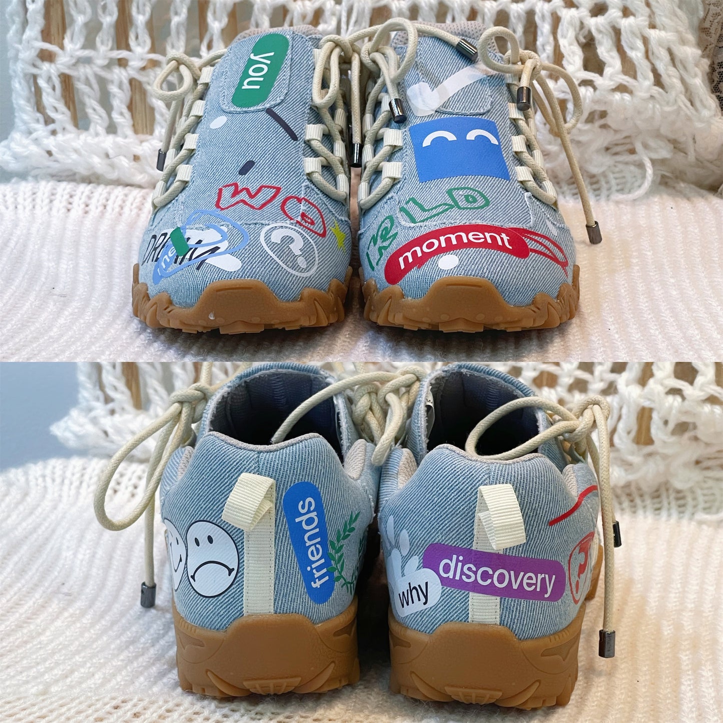 【Morio x yushokobayashiコラボレーションシューズ】Morio Double Bow / Denim / 23cm