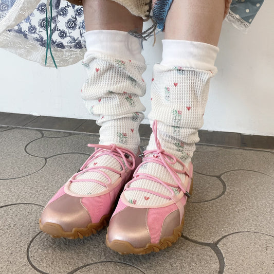 Thermal socks / White / プリントサーマルソックス