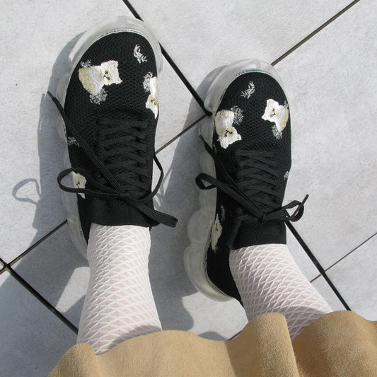 JEWELRY KITTEN EMBROIDERY / BLACK / MIKIOSAKABEスニーカー