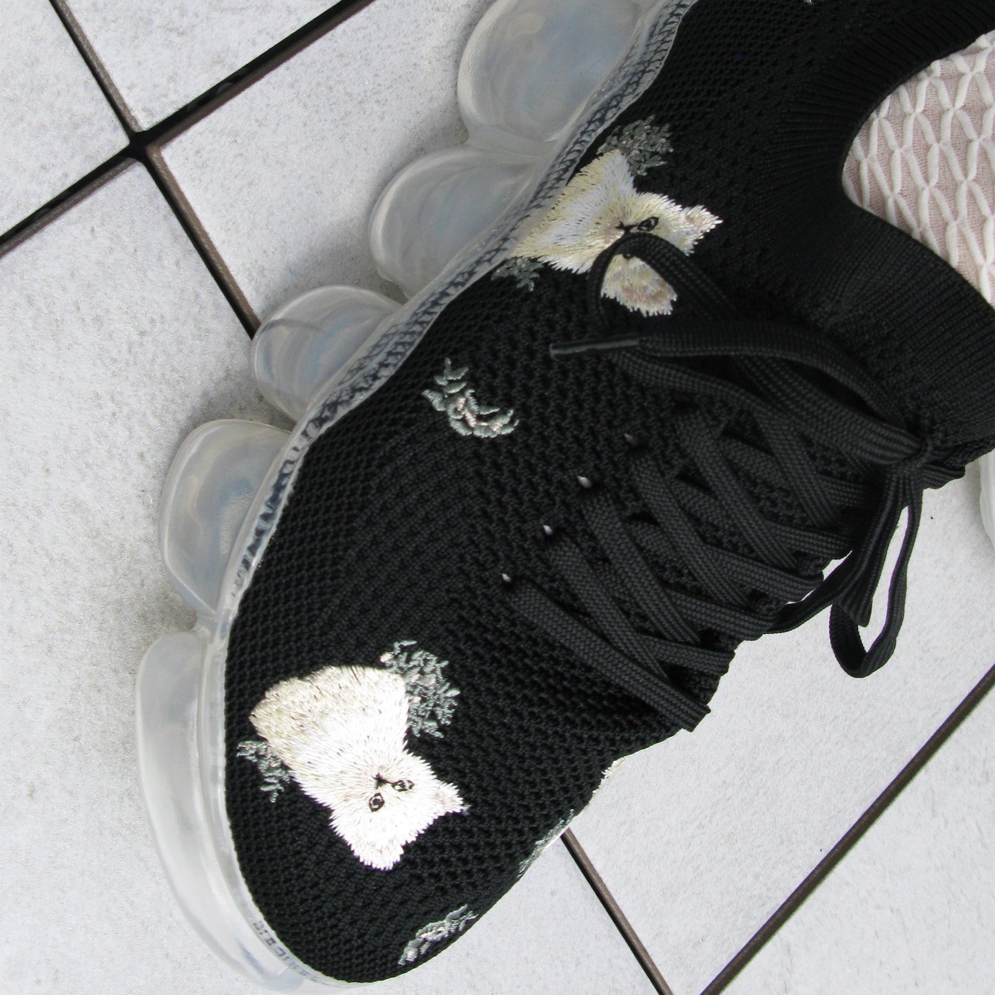 JEWELRY KITTEN EMBROIDERY / BLACK / MIKIOSAKABEスニーカー