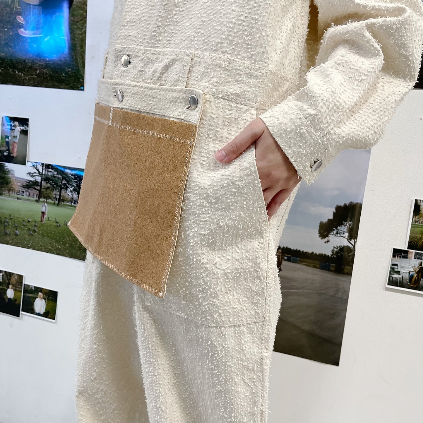 jump suit / white / ジャンプスーツ