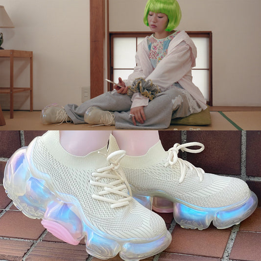 【SHEEP別注】MOOPIE AURORA / CREAM × CLEAR / スニーカー