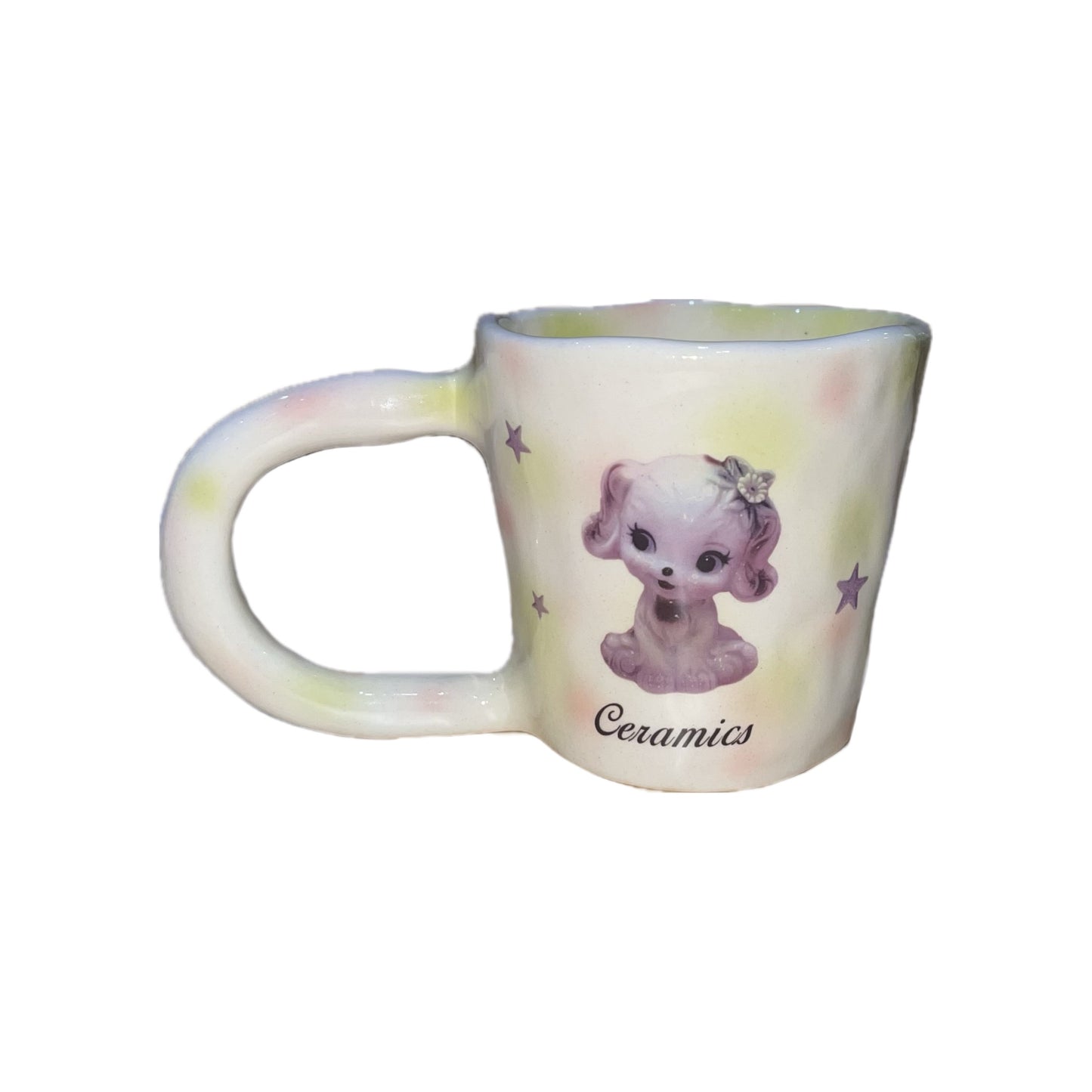 Vintage "Ceramic" brown puppy ugly mug / ヴィンテージパピーマグカップ