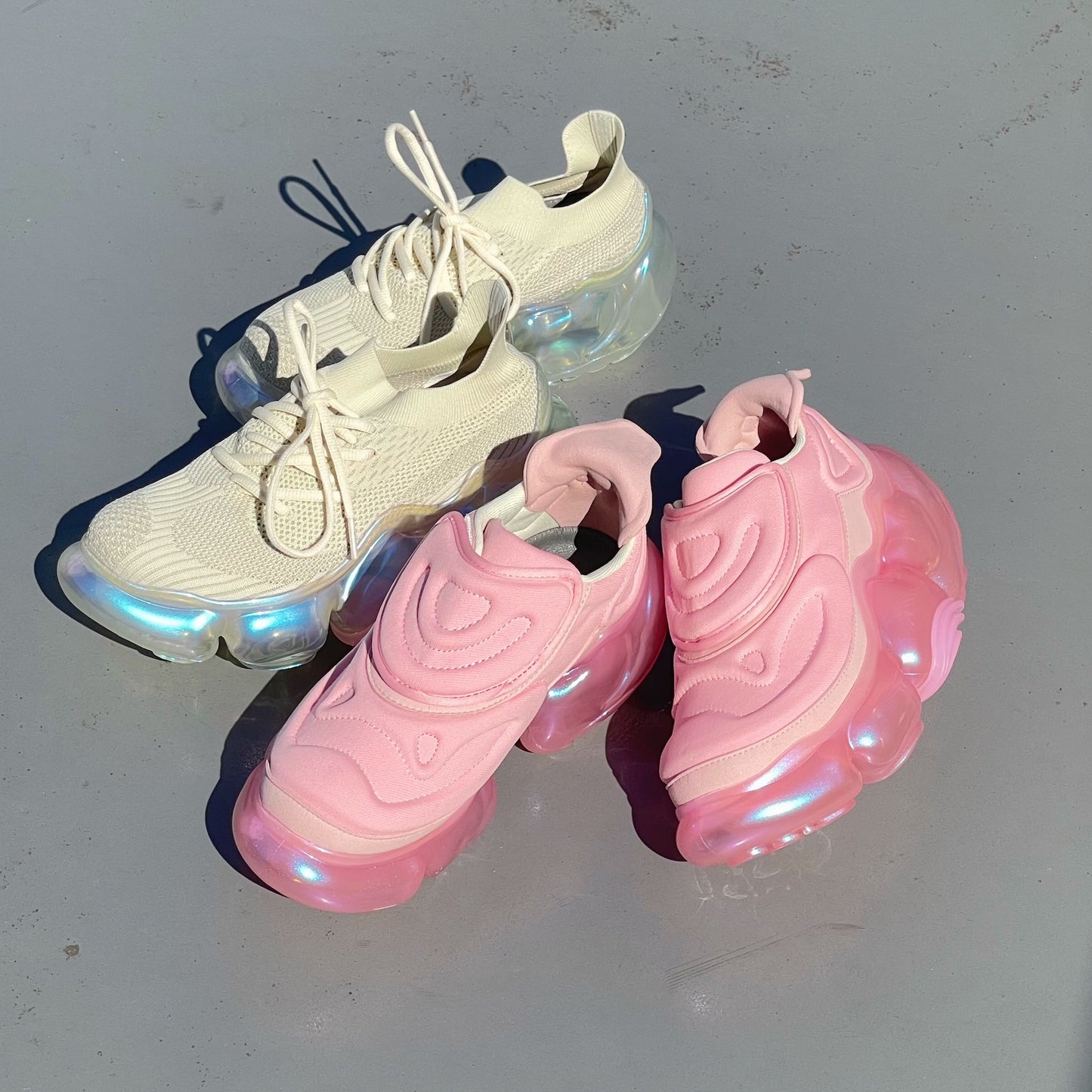 【SHEEP別注】MOOPIE AURORA / CREAM × CLEAR / スニーカー