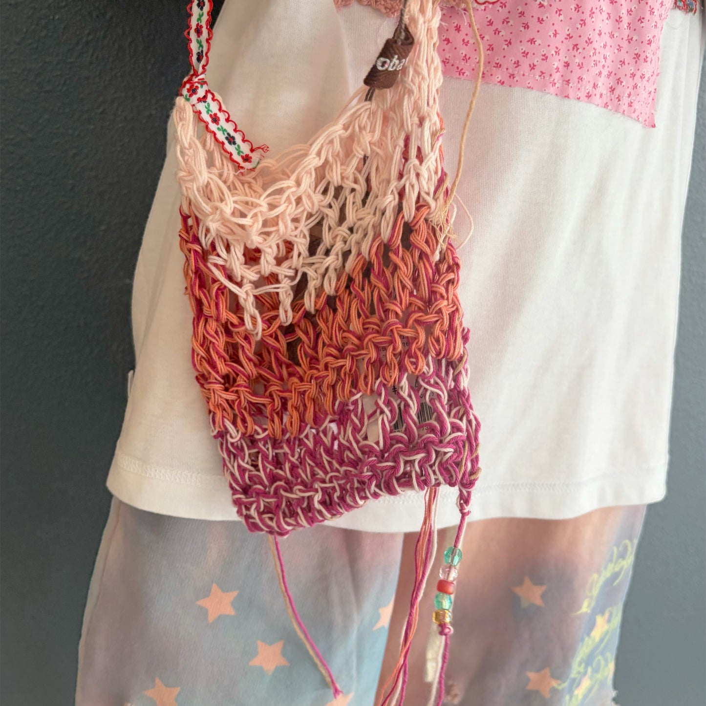 Knit mini bag D / ニットミニバッグ