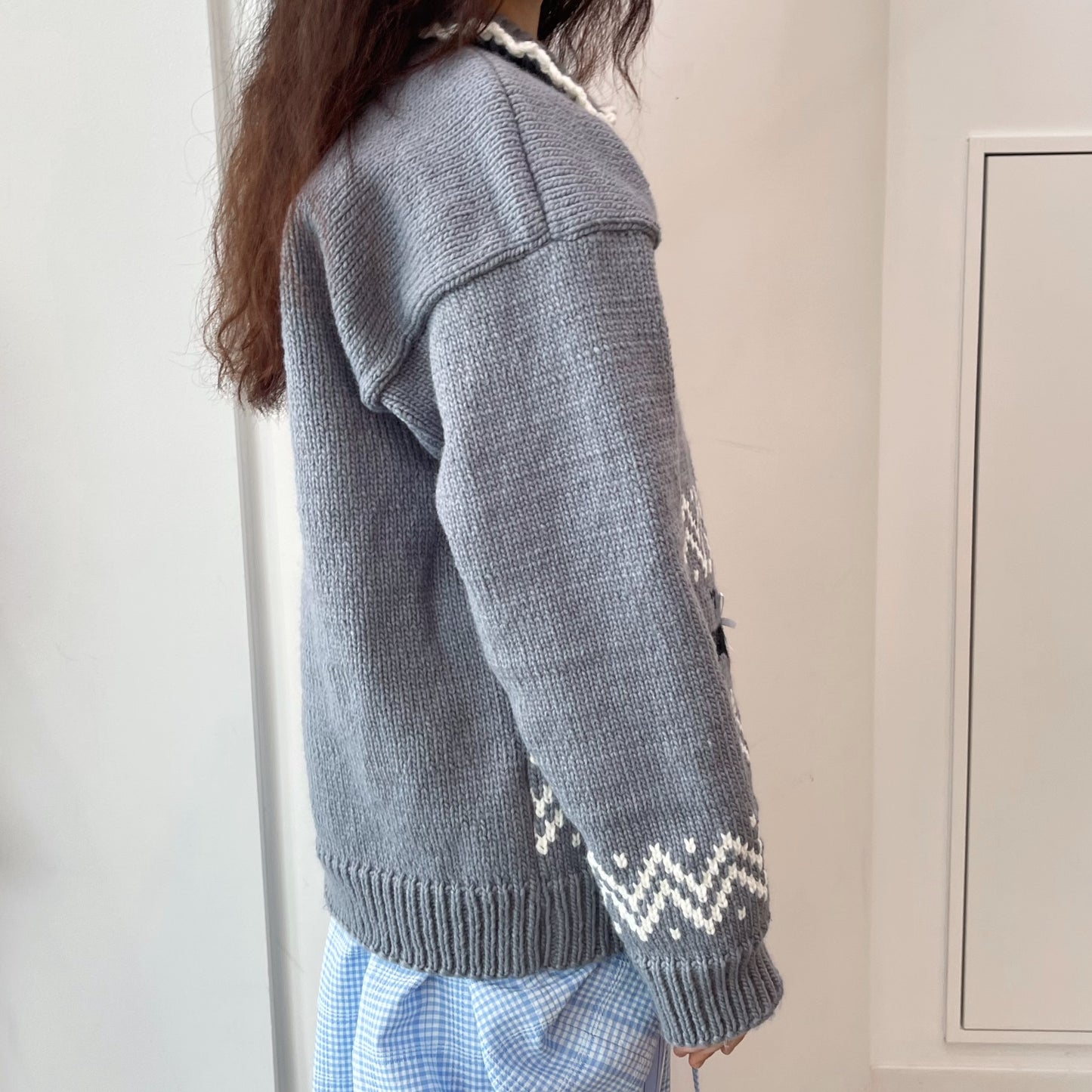 Puppies knitted jacket / Gray / パピーニットジャケット