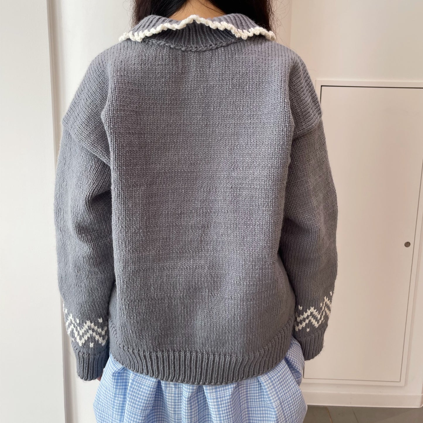 Puppies knitted jacket / Gray / パピーニットジャケット