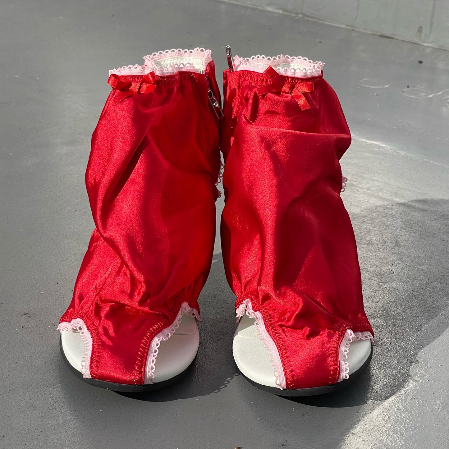 PANTY CRYSTAL HEELS / RED / ランジェリーヒール