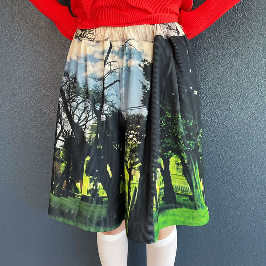 PRINT RIB WIDE SHORTS / PARK / プリントリブワイドショーツ