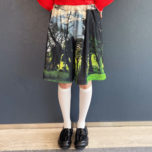 PRINT RIB WIDE SHORTS / PARK / プリントリブワイドショーツ