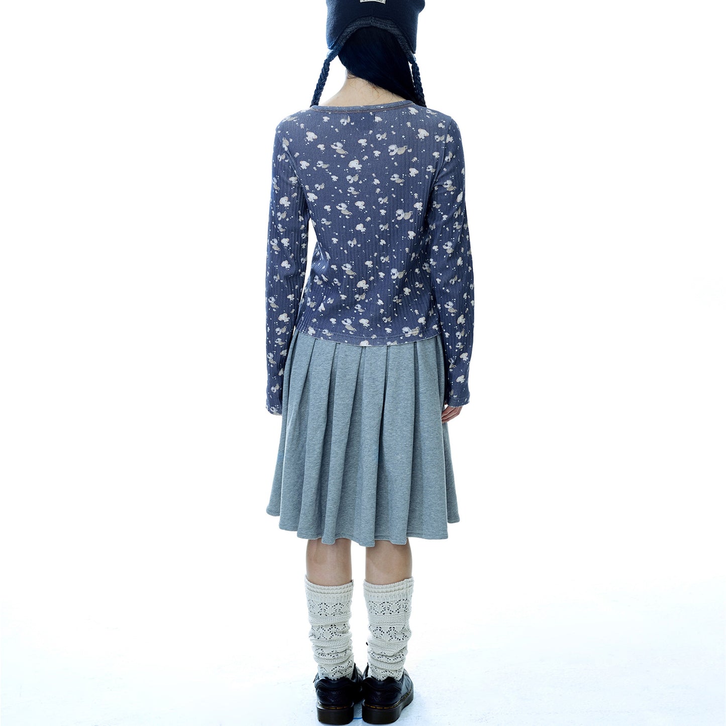 COZY SWEAT WRAP SKIRT / MELANGE GREY / スウェットラップスカート