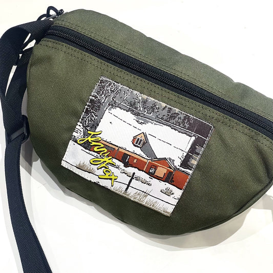 I'M THE BREAD WAIST BAG / KHAKI / グラフィックプリントウェストバッグ