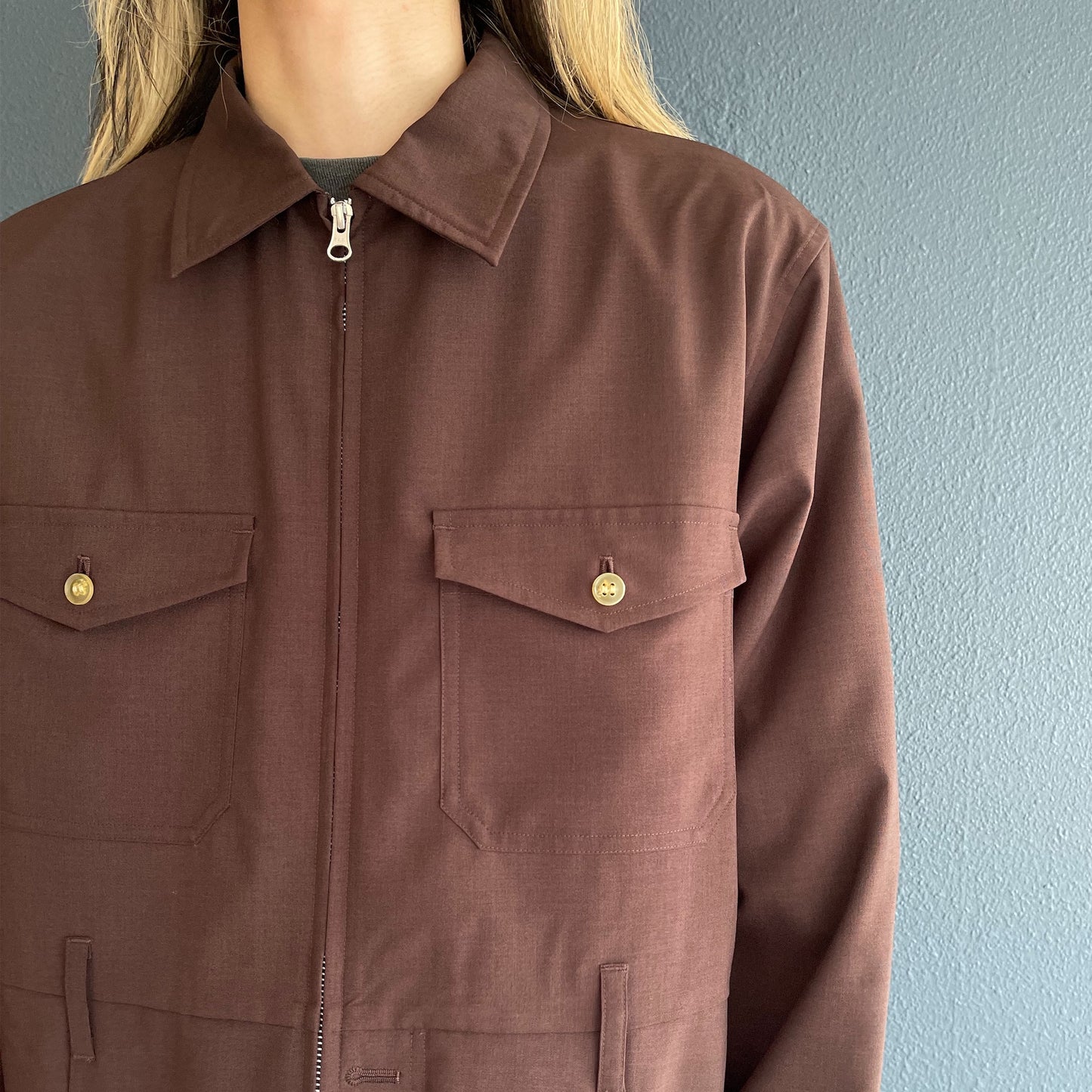 All-in-one Jumper / Brown / ダブルジップジャンパー