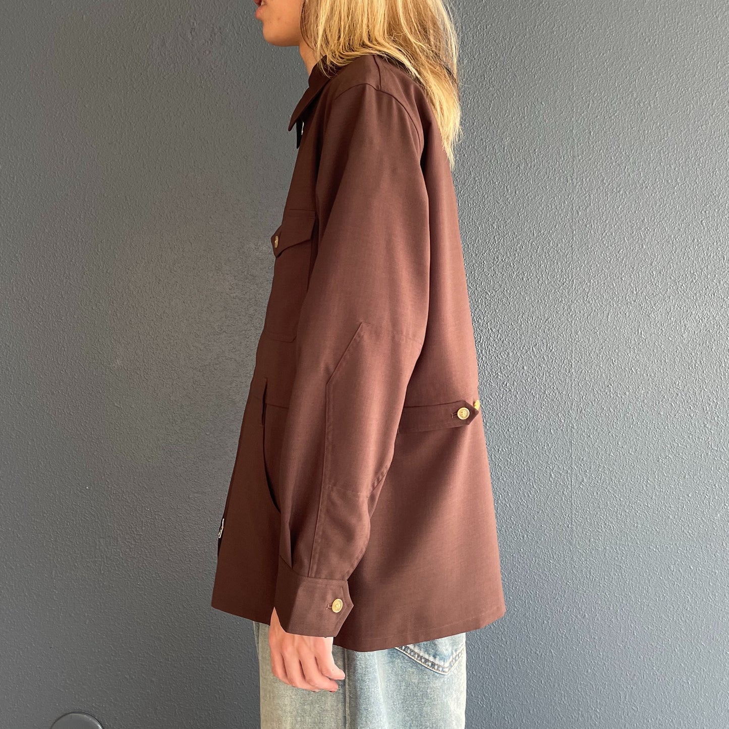 All-in-one Jumper / Brown / ダブルジップジャンパー