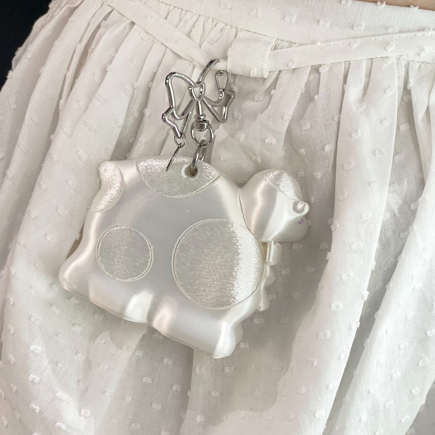 【SHEEP LIMITED】SHEEP mirror keychain / White / ミラーキーチェーン