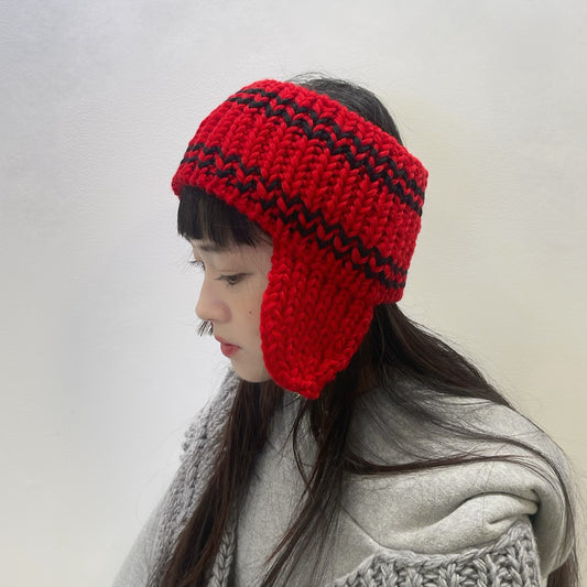 From the North / RED / ニットヘアバンド