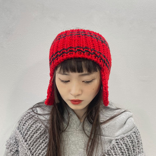 From the North / RED / ニットヘアバンド
