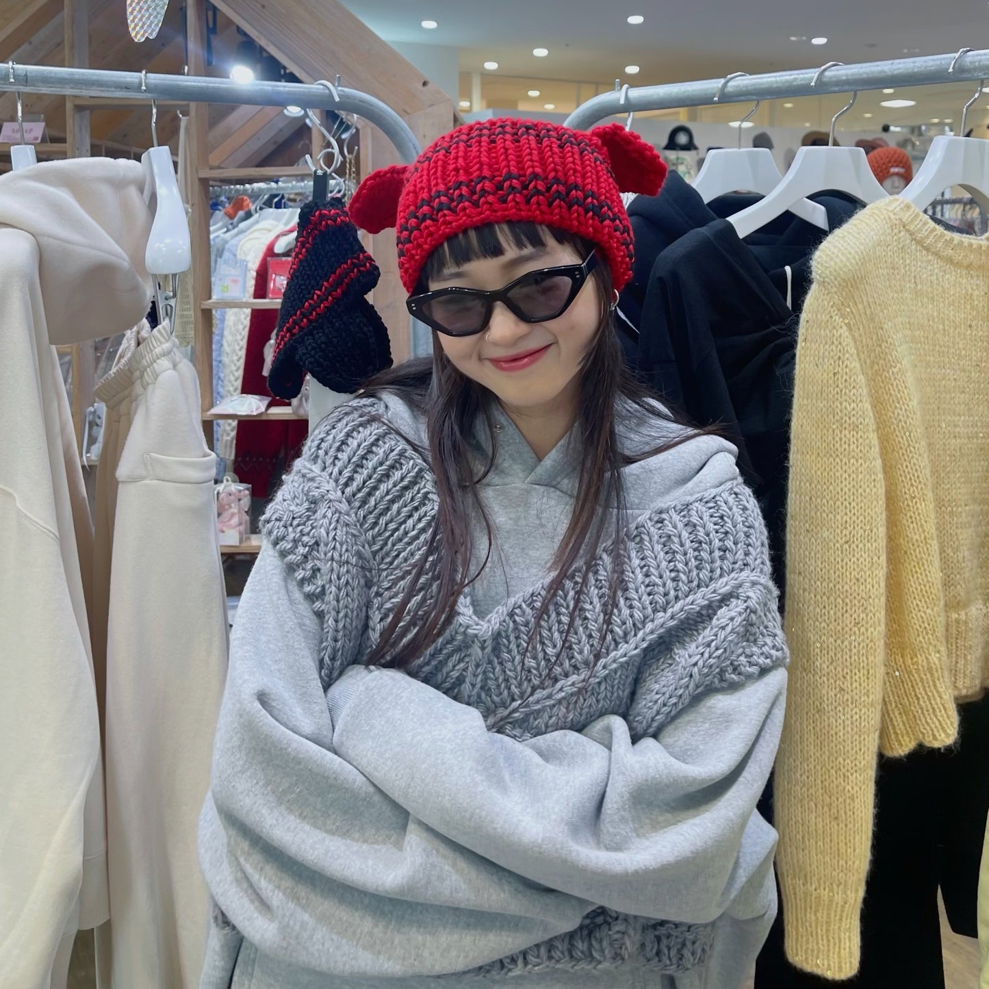 From the North / RED / ニットヘアバンド