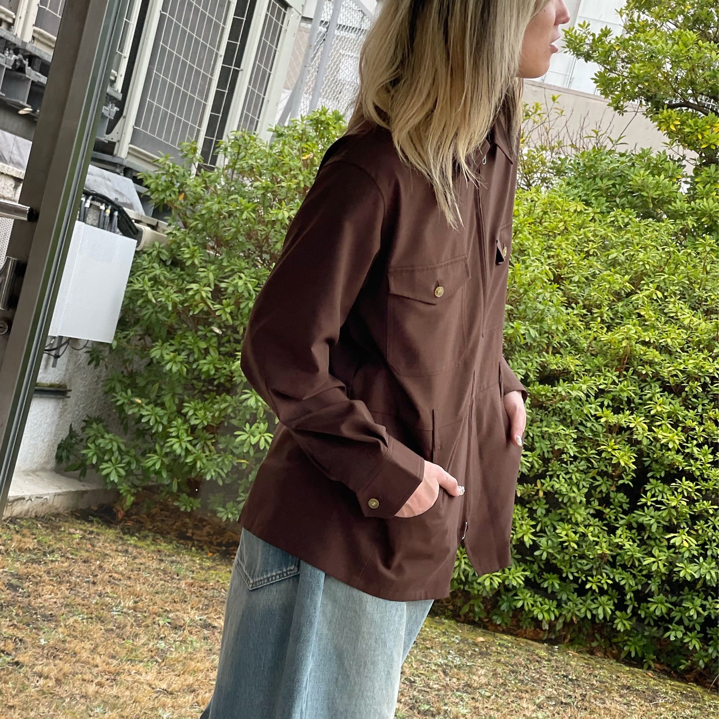 All-in-one Jumper / Brown / ダブルジップジャンパー