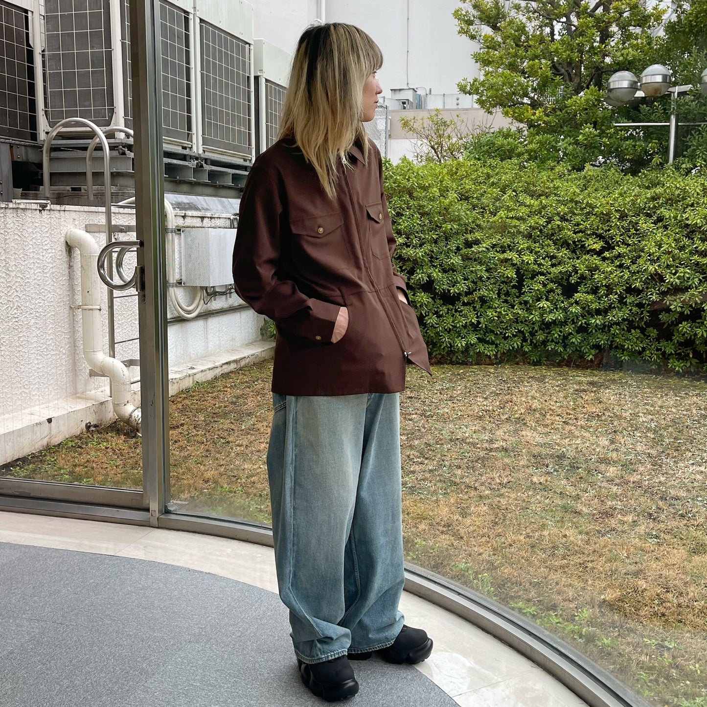 All-in-one Jumper / Brown / ダブルジップジャンパー