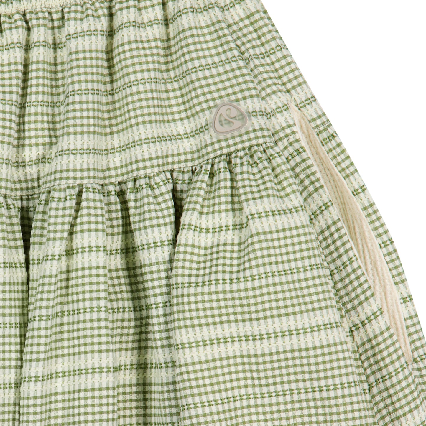 WIDE SHIRRING SKIRT / LIGHT GREY / ワイドシャーリングスカート