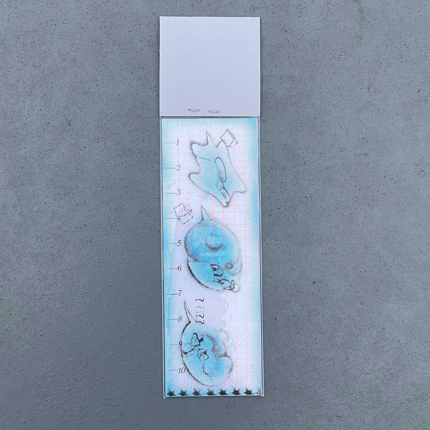 【lizilin】Riso BookMark Set / BLUE / しおり