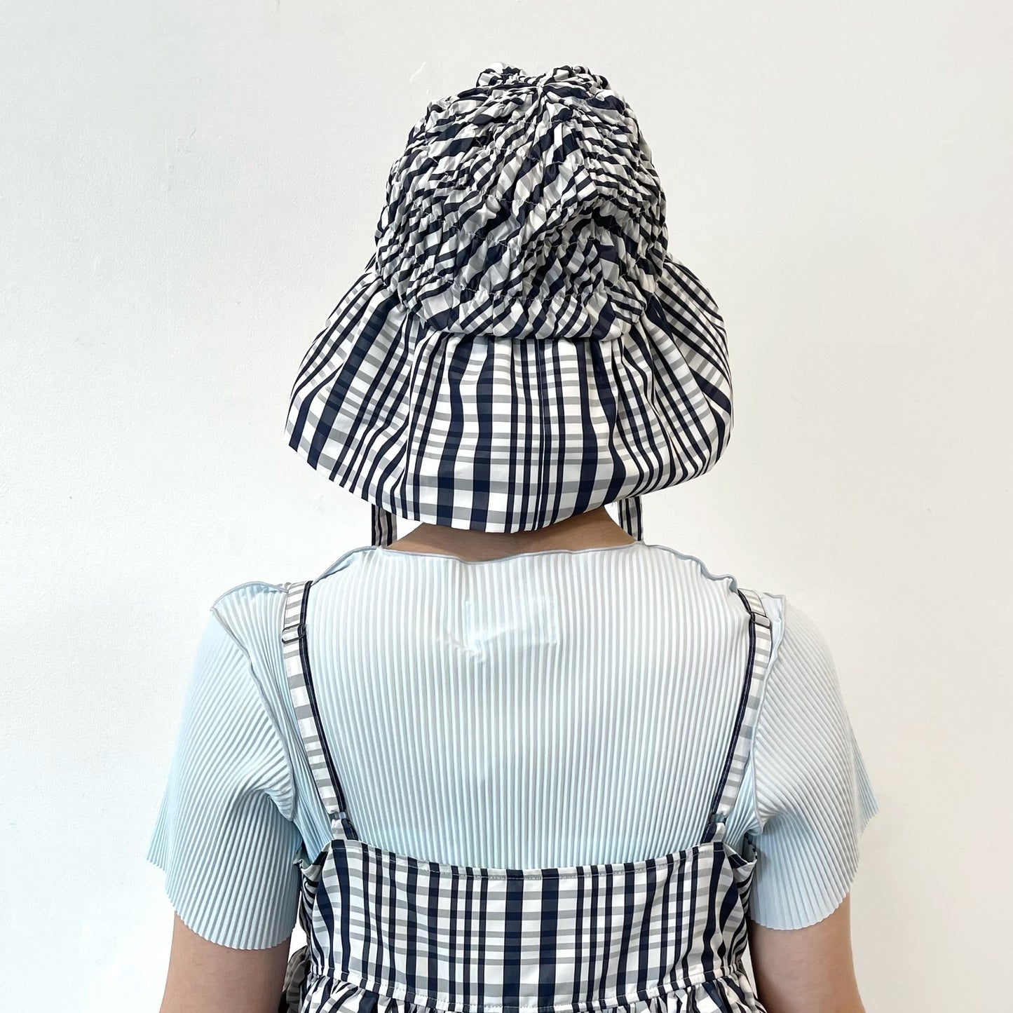 Crash baby hat / NAVY × WHITE / ギンガムチェックハット