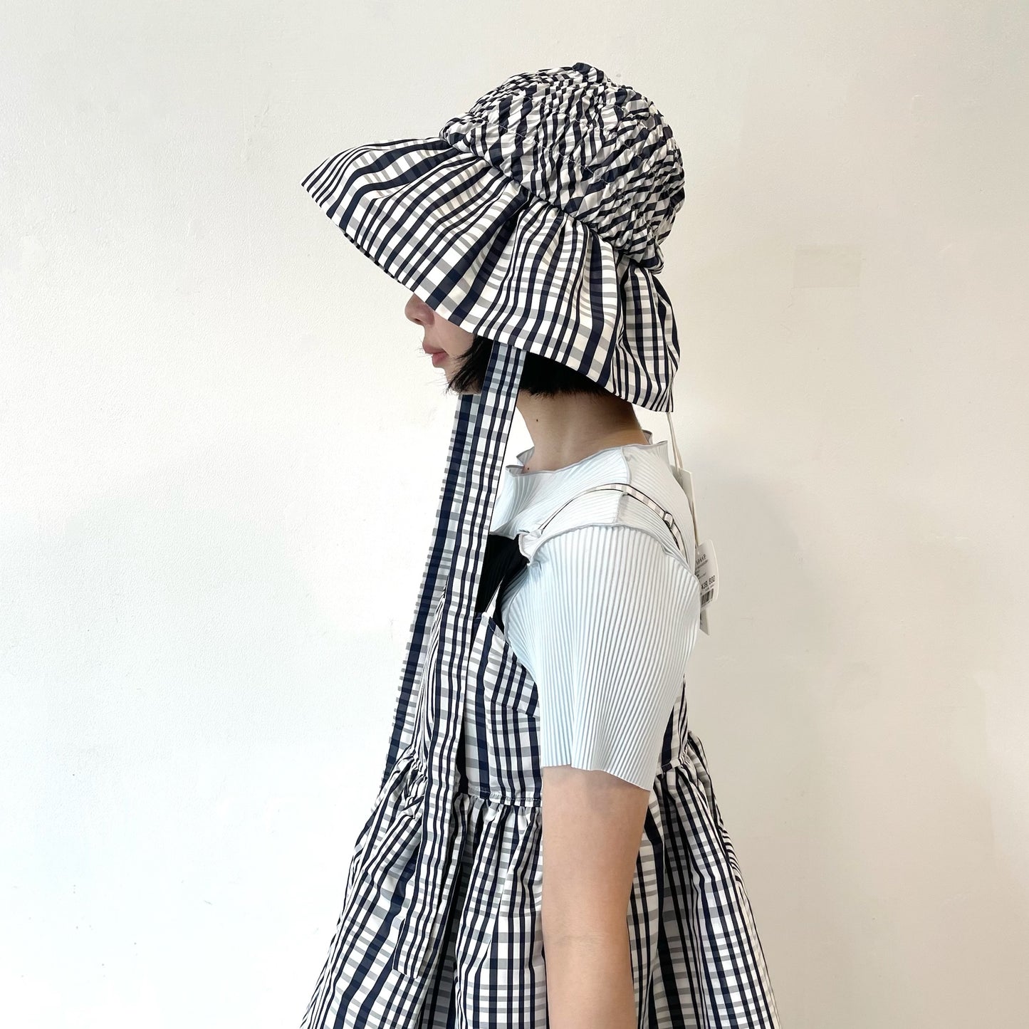 Crash baby hat / NAVY × WHITE / ギンガムチェックハット