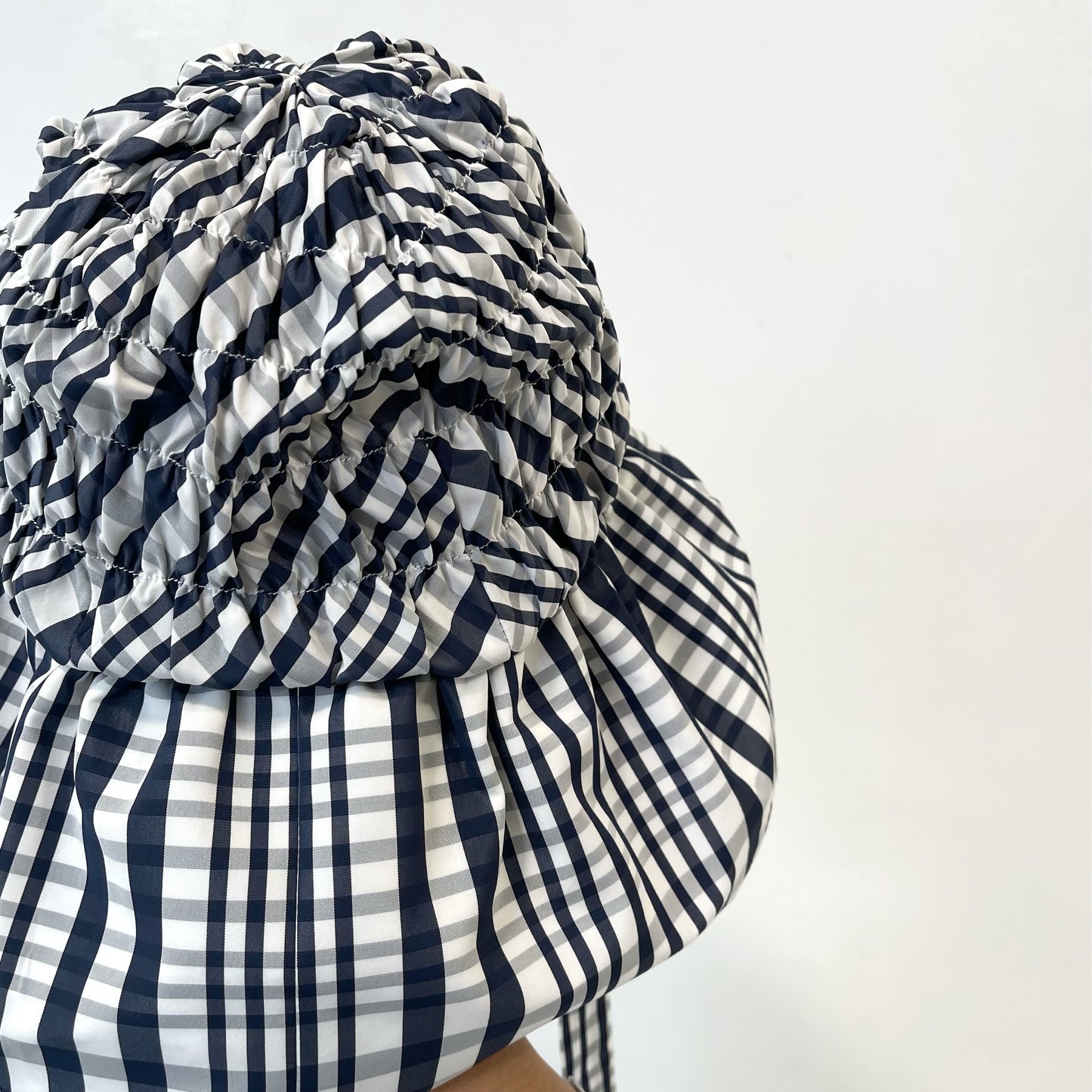 Crash baby hat / NAVY × WHITE / ギンガムチェックハット