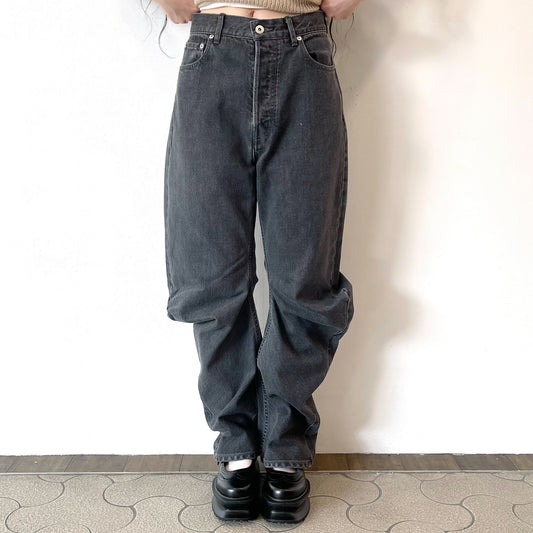 silhouette denim / black / シルエットデニム
