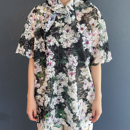 LACE HALF SLEEVE SHIRT & LACE SCARF / FLOWER / レース半袖シャツ&レーススカーフ