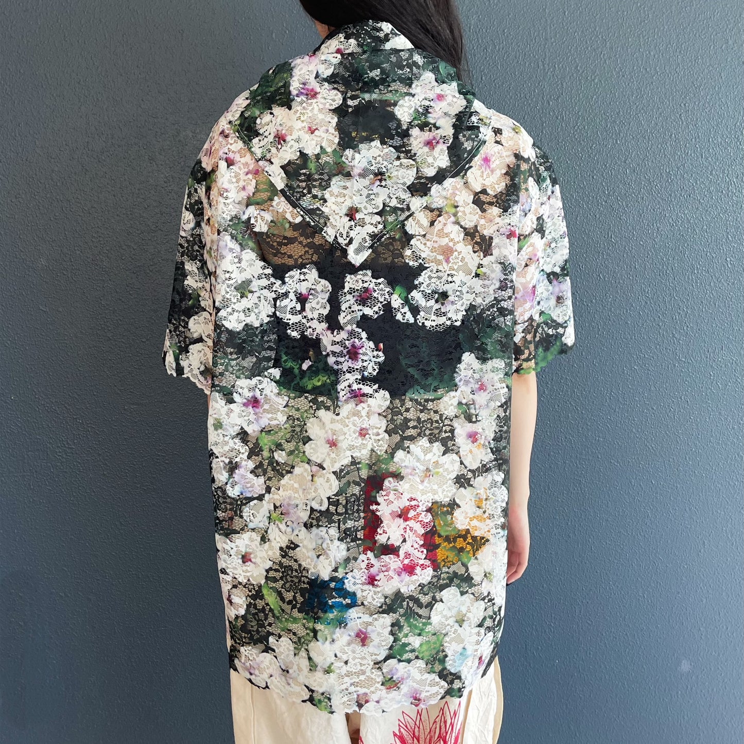 LACE HALF SLEEVE SHIRT & LACE SCARF / FLOWER / レース半袖シャツ&レーススカーフ