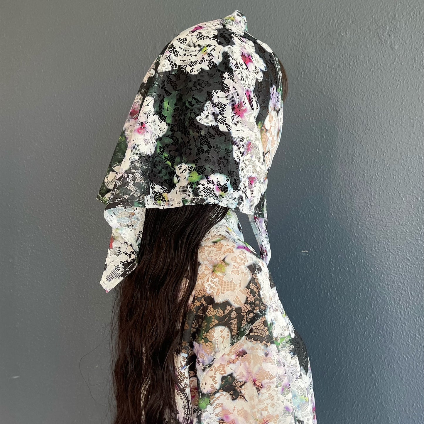 LACE HALF SLEEVE SHIRT & LACE SCARF / FLOWER / レース半袖シャツ&レーススカーフ