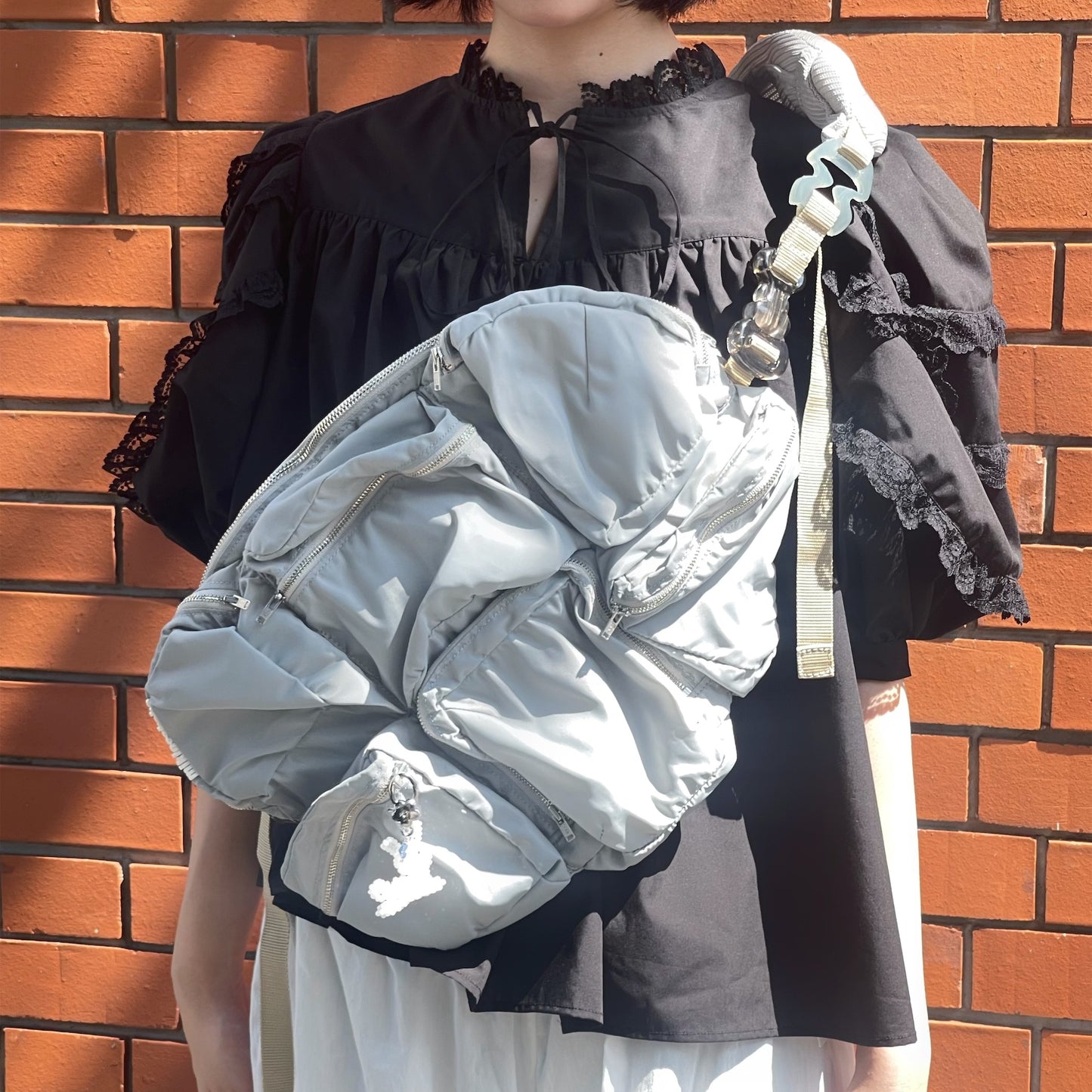 【SHEEP LIMITED】MIKIOSAKABE 7pocktes bag / Gray x Beige x Black / ショルダーバッグ